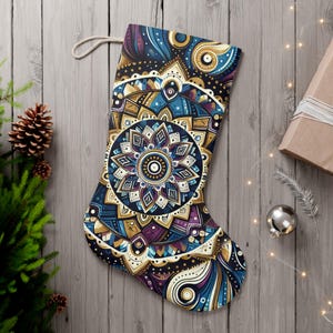 Medias navideñas, medias de Papá Noel, decoración navideña, decoración festiva para repisas, decoración invernal para el hogar, porta regalos navideños, hecho en el Reino Unido.