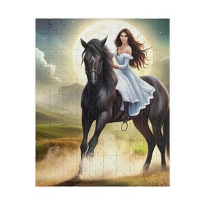 Jigsaw Puzzle, Princess with Horse Puzzle, Fun Activity for Kids and Adults, Relaxing Hobby, Christmas Gift Idea, Brain Teaser Challenge