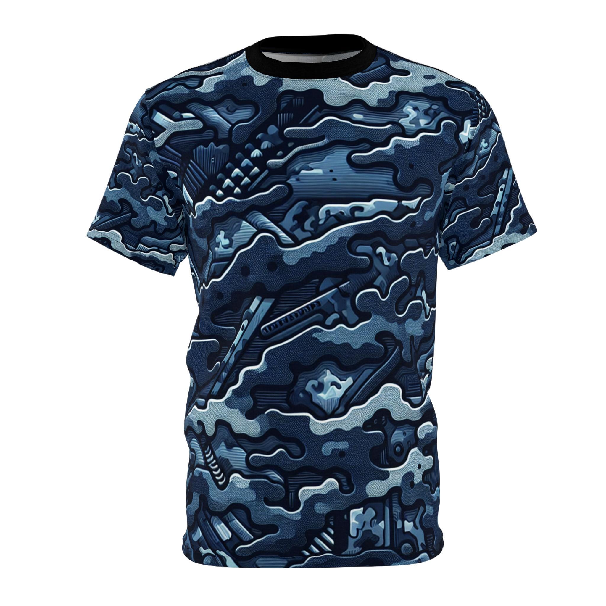 Navy Camo Tee, Unisex Tshirt, Camouflage Shirt Men Women, Army 
