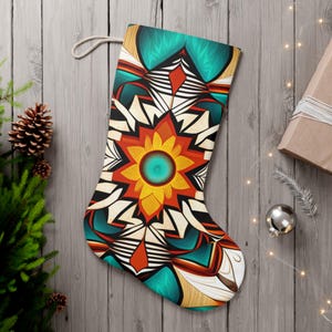 Medias navideñas, medias nativas, decoración navideña, decoración festiva, decoración del hogar de invierno, regalo para él, regalo para ella, hecho en el Reino Unido.