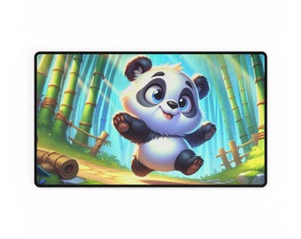 Skrivbordsmatta för panda, skrivbordstillbehör, söt skrivbordsmatta, nödvändigheter för hemmet, spelmusmatta, present till djurälskare