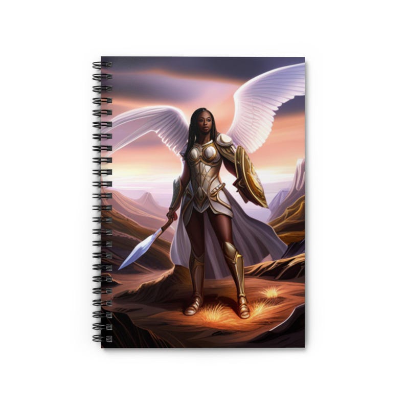 Warrior Angel Spiral Notebook - Empowering Design for Daily Inspiration ...