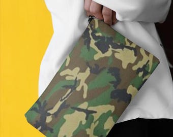 Saszetka na akcesoria w kamuflażu wojskowym, saszetka na zamek błyskawiczny w stylu wojskowym, kosmetyczka w kamuflażu, taktyczna torba do przechowywania sprzętu, niezbędny element wyposażenia myśliwskiego