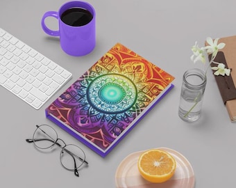 Mandala Art Hardcover Journal, Matte Cover | Spiritual Sketch Notebook