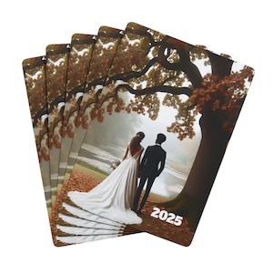 Naipes de póker personalizados: ideales para noches de juegos, bodas, regalos, fiestas de casino, coleccionables únicos y regalos de boda de ébano.