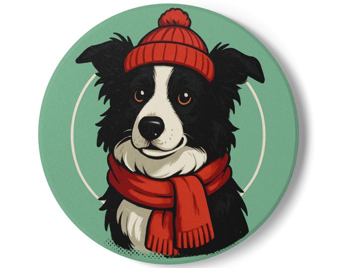 Charming Dog-Themed Ceramic Coaster, Perfect Gift for Dog Lovers, Home Decor, Pet Memorial, Holiday Gift, Kitchen Decor