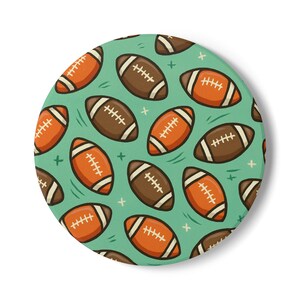 Football Themed Ceramic Coaster Set, Sports Decor, Gifts for Football Fans, Party Accessories, Home Bar Decor, Stocking Stuffers