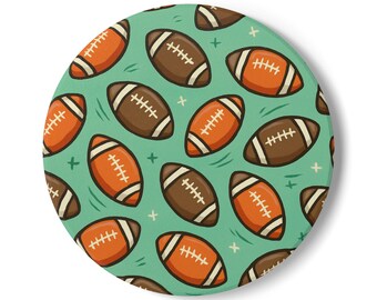 Football Themed Ceramic Coaster Set, Sports Decor, Gifts for Football Fans, Party Accessories, Home Bar Decor, Stocking Stuffers