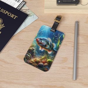 Lebendige Fisch Gepäckanhänger - Perfekt für Reisen, Tierliebhaber, Aqua-Enthusiasten, personalisiertes Geschenk, Urlaubsabenteuer Accessoire