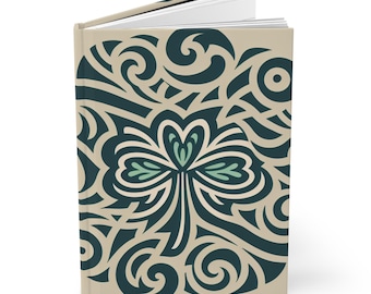 Hardcover Journal Matte, St Patty's Tribal Journal, Notebook, Diary, Sketchbook, Notepad, Gift for Writers