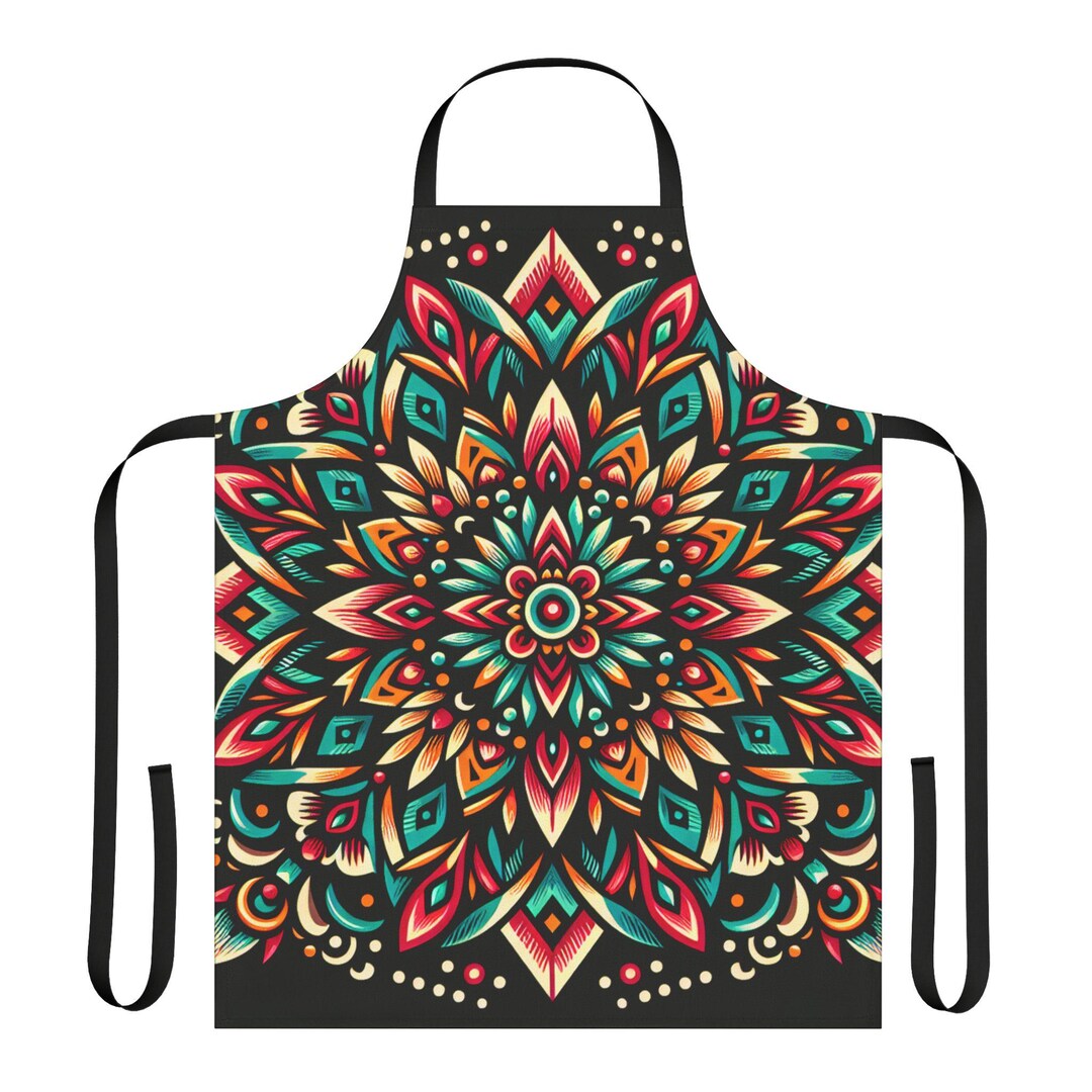Indigenous Paisley Black Apron main image 1