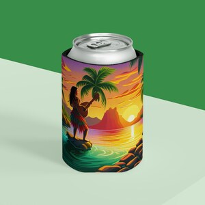 Can Cooler, Hawaiian luau cooler, Polynesian cooler, Indigenous cooler, tropical cooler, party cooler, cooler gifts