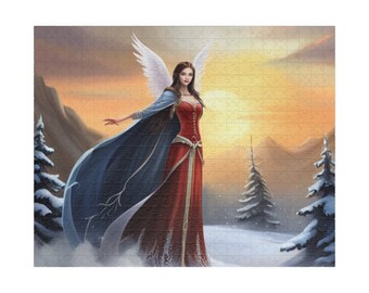 Angel woman puzzle, fantasy angel puzzle, princess angel jigsaw puzzles, angel art & crafts, Puzzle (110, 252, 520-piece), puzzle gifts