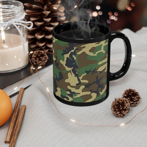 Camo Mug, Coffee Cup, Tea Mug, Drinkware, Unique Gift, Black Ceramic Mug,  Veteran's Mug, Military Mug - Etsy