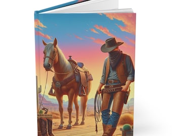 Diario de vaquera, cuaderno diario del oeste, bloc de notas con temática campestre, bloc de notas de rodeo, cuaderno de bocetos rústico de vaquero