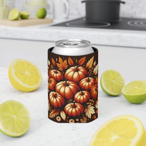Kürbisflecken-Dosenkühler, Herbstlaub-Getränkehülle, Herbstgetränkeisolator