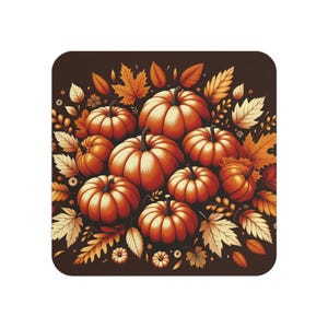 Autumn Pumpkin Coasters, Fall Table Decor, Set of 50, Perfect for Thanksgiving, Cozy Home Accents, Gift for Hosts