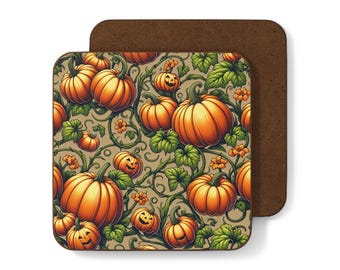 Autumn Pumpkin Coaster, Fall Coaster, Thanksgiving Decor, Halloween Home Decor, Rustic Kitchen Accessories, Gift for Pumpkin Lovers