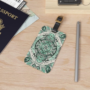 Mint Green Luggage Tag - Travel Accessories, Baggage Tag, Suitcase Identifier, Vacation Gift, Trip Essential