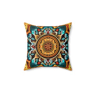 Classic Pillow, Decorative Throw Cushion, Home Decor Accent, Sofa Pillow, Living Room Accessory, Nautical Pillow, Mandala Pillow