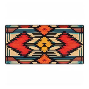 Southwest Desk Mat, Boho Office Decor, Coworker Gift, Rectangle Mouse Pad, Tribal Work Accessories, Home Desk Organizer, Western Style Desk