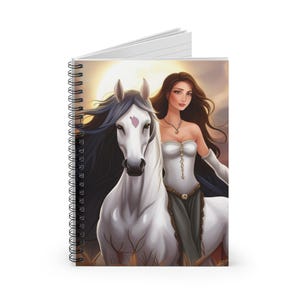 Cuaderno espiral "Diosa de los Caballos de Ensueño": regalo perfecto para amantes de los caballos, diario, cuaderno de dibujo, escritura, arte y cuaderno infantil.