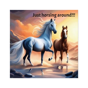 Horse Lover Square Stickers, Indoor\/Outdoor - Equestrian Gift, Animal Decal, Car Bumper Sticker, Farmhouse Decor, Laptop Decal