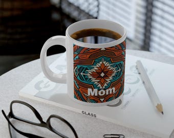 Tribal Mom Jumbo Mug, 20oz - Unique Coffee Cup, Mother's Day Gift, Large Tea Mug, Boho Kitchen Decor, Oversized Drinkware