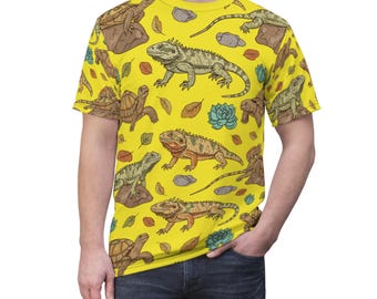 Reptile Shirt Tee | Reptile Graphic All-Over Print