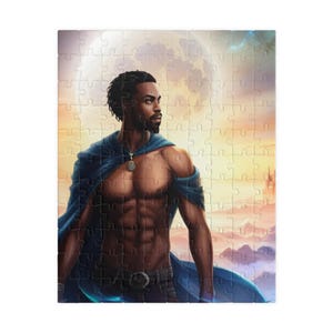 Ebony Warrior Jigsaw Puzzle - African Puzzle for Adults, Intricate Puzzle Game, Challenging Puzzle Gift, Mindfulness Activity, Zen
