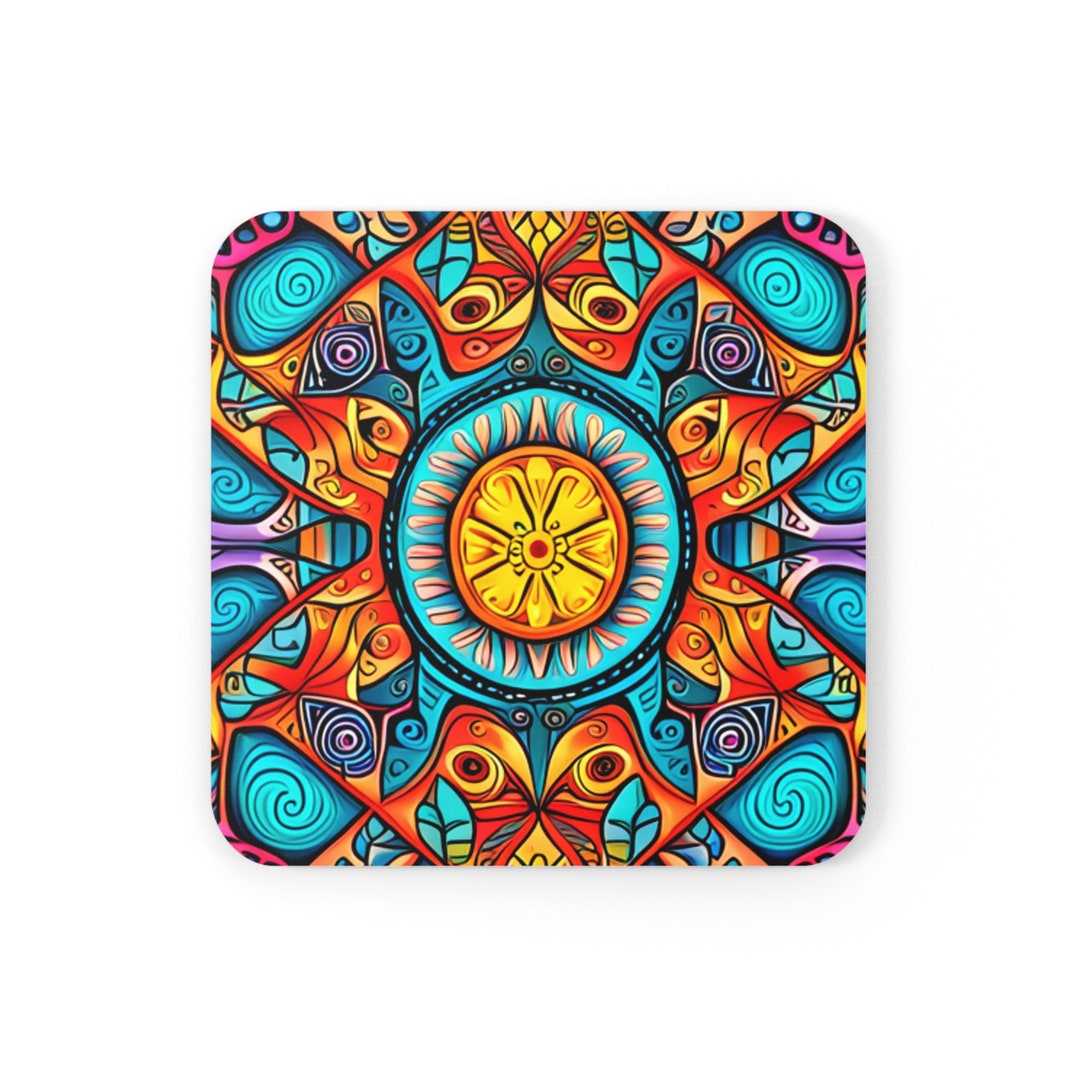 Corkwood Coaster Set, Tribal Coaster Sets, Indian Coaster Sets, Native
