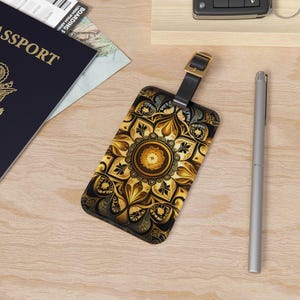 Etiqueta de equipaje vintage, identificación de maleta de viaje, etiqueta de maleta, estilo retro de aeropuerto, regalo para viajeros, accesorio renacentista
