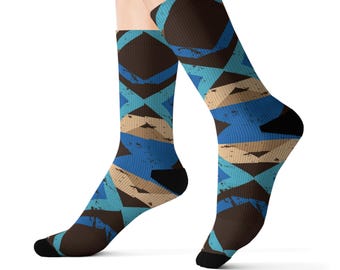 Tribal Socks - Fun Patterned Footwear, Unique Aztec Design, Colorful Geometric Print, Cozy Fashion Accessory, Gift for Trendy Teens