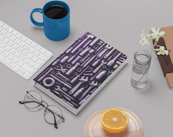 Elegante diario con temática de herramientas para profesionales, ideal para regalar, aficionados al bricolaje, trabajadores de la construcción, ingenieros y para tomar notas.