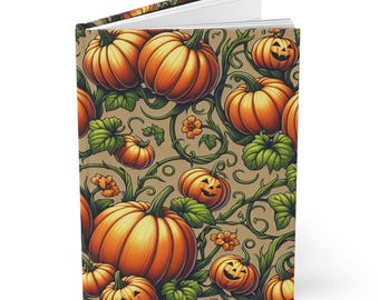 Kürbis-Gewürz Hardcover Notizbuch | Herbst Notizbuch | Herbst Dekor | Halloween Geschenk | Kürbis Themed Journal