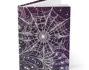Spider Web Journal, Unique Friend Journal - Hardcover Journal Matte, Notebook, Diary, Sketchbook, Gift for Writer, Gothic Journal