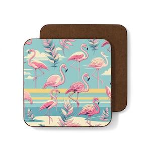 Tropical Flamingo Coaster Set, Hardboard Drink Coaster, Colorful Home Decor, Summer Party Gift, Beach Themed Coasters, Fun Kitchen [...]