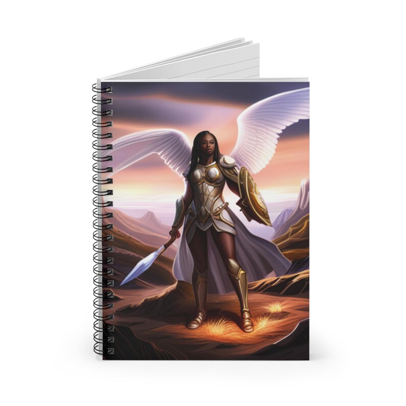 Warrior Angel Spiral Notebook - Empowering Design for Daily Inspiration ...