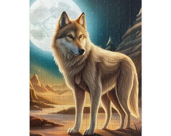 Wolf Jigsaw Puzzle - Wildlife Animal Family Game, Relaxing Nature Scene Activity, Unique Gift Idea for Adults and Kids, Indoor