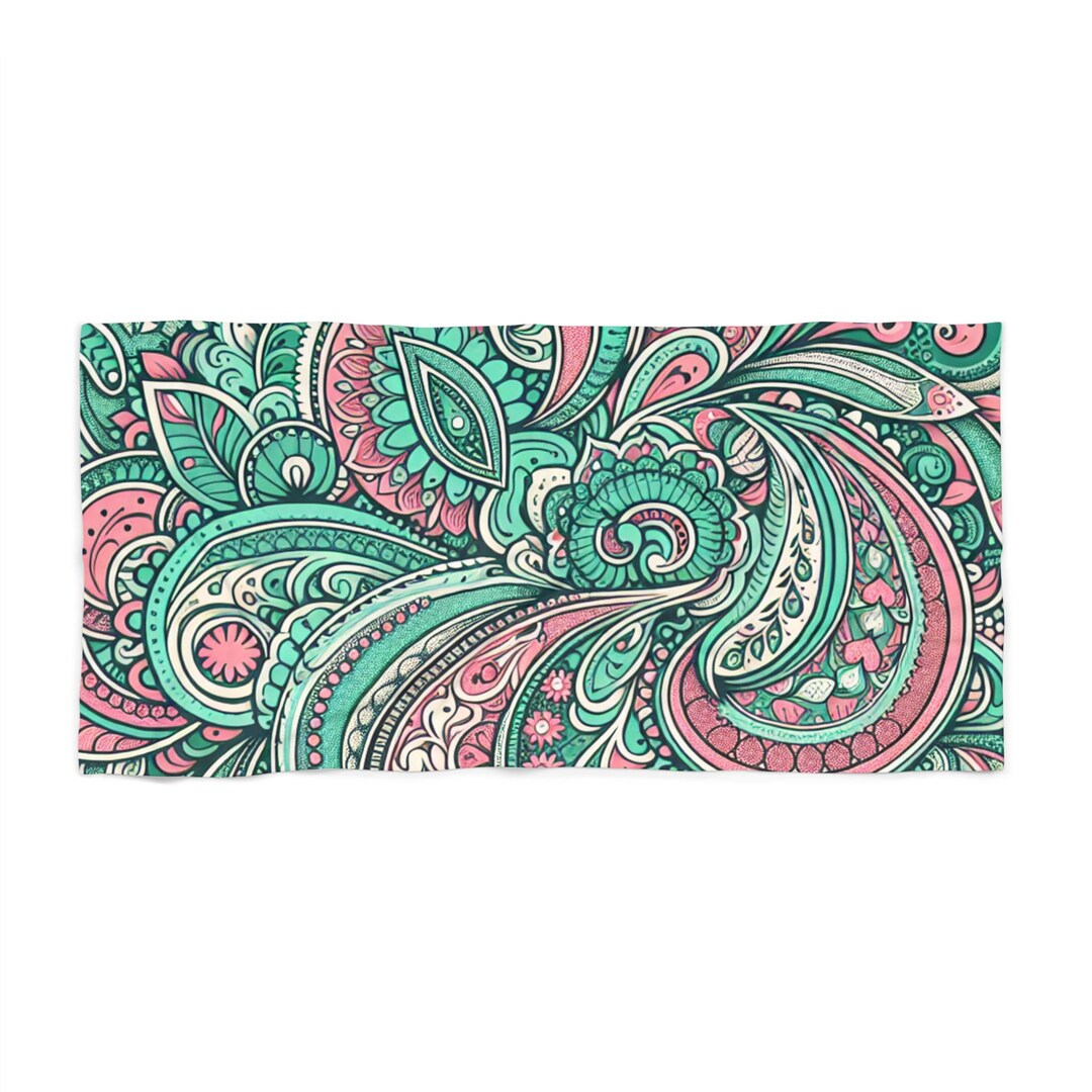 Green Flower Beach Towel Spring 2026 Collection 1