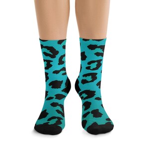 Leopard Print Socks, Animal Print Sock, Wildlife Pattern Footwear, Eco-Friendly Socks, Sustainable Accessories
