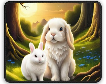Bunny Gaming Mouse Pad | Cute Gamer Desk Accessory