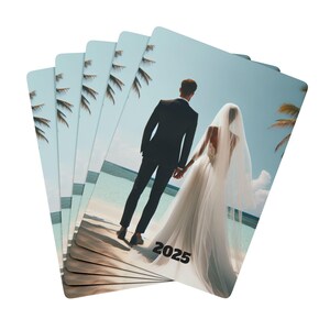 Custom pokerspeelkaarten - uniek cadeau voor gamers, game-avond voor stellen, huwelijksbedankjes, feestartikelen casino, editie 2025