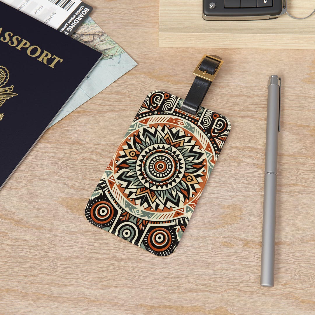 Native Tag Native Luggage Tag - Travel Accessory, Tribal Bag Tag, Suitcase ...