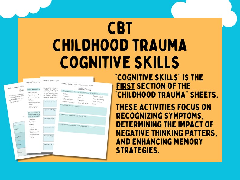 Childhood Trauma, Printable CBT Worksheets for Children and Teenagers ...