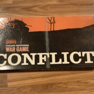 Vintage Conflict Board Game 1960’s torn side not complete