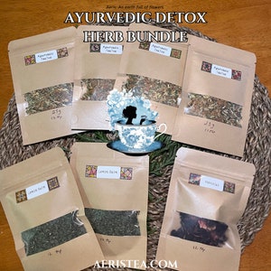 Ayurvedic Detox & Cleanse Organic Herb Bundle plus 25-Page Liver Cleanse Guidebook