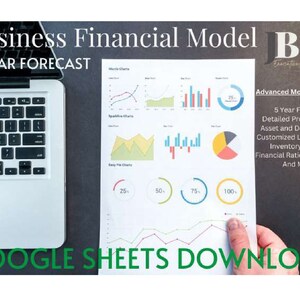Business-Financial-Modell für Google Sheets, 5-Jahres-Prognose, Verhältnisanalyse, Jahresabschlüsse, Unternehmensbewertung