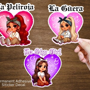 Homie Chicana Girl Heart Sticker Decal-Laptop Decal Sticker-Tumbler Cup Decal Sticker-Waterproof Sticker-Permanent Adhesive Sticker