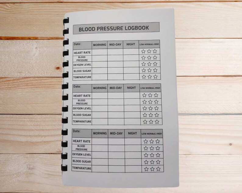 Blood Pressure Log Book-health Medical Tracker-personal Health Tracker ...